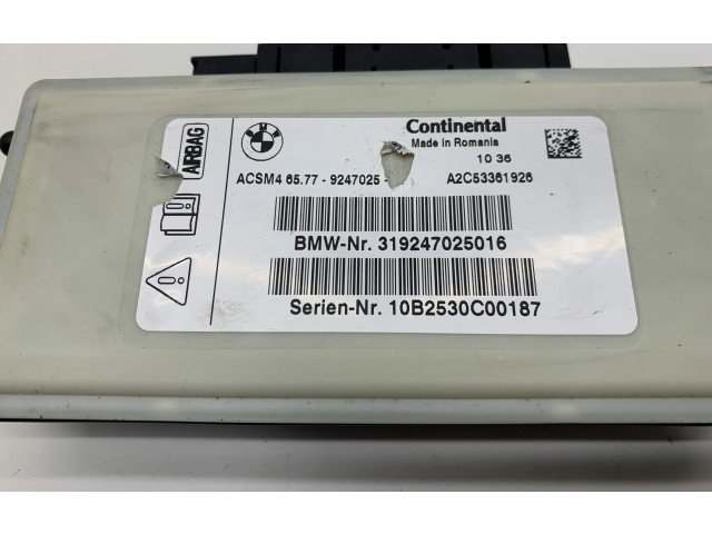 Блок подушек безопасности 9247025, A2C53361926 BMW X3 F25