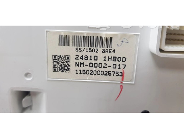 Pojistková skříňka Спидометр (приборный щиток) 248101HB0D, 248101HB0D Nissan Micra C+C 2012