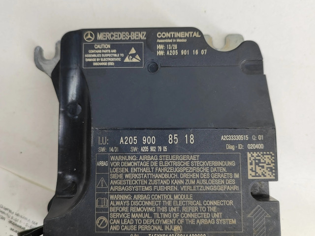 Блок подушек безопасности A2059011607, A2059008518   Mercedes-Benz GLC X253 C253