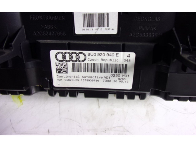 Панель приборов 8U0920940E, 8U0920940E Audi Q3 8U