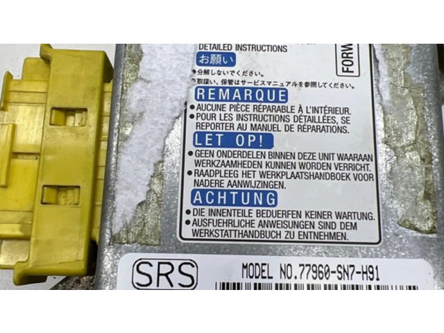 Блок подушек безопасности 77960SN7H91, 5WK4135 Honda Accord