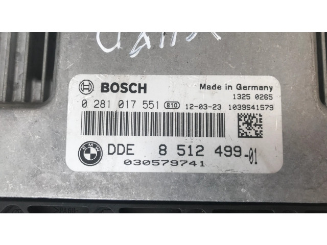 Řídící jednotka 8512499, 0281017551 BMW X1 E84 2011