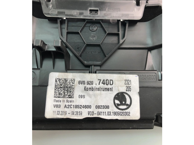 Спидометр (приборный щиток) 6V0920740D Skoda Fabia Mk3 (NJ)