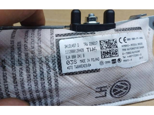 Подушка безопасности в сиденье 5JA880241B, 34131457D Skoda Rapid (NH)