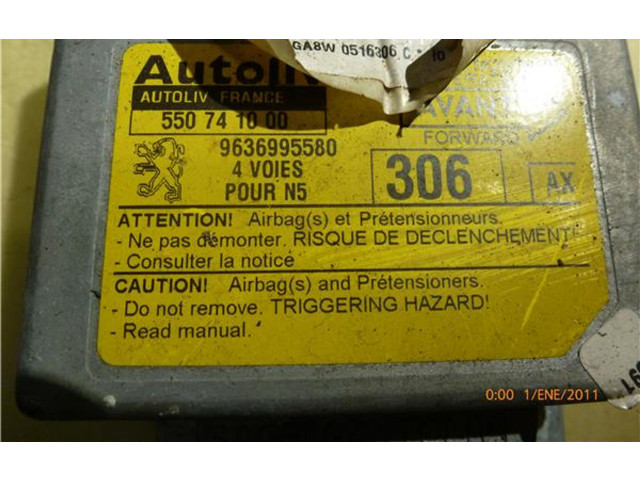 Блок подушек безопасности 550741000, 9636995580 Peugeot 306