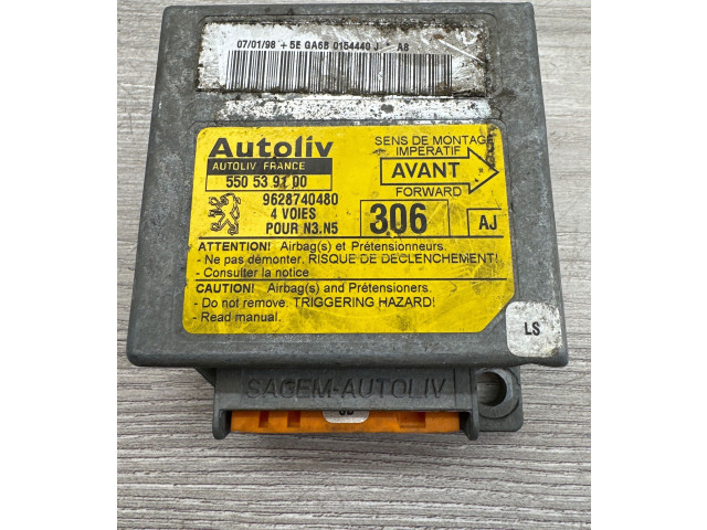 Блок подушек безопасности 550539100, 9628740480   Peugeot 306