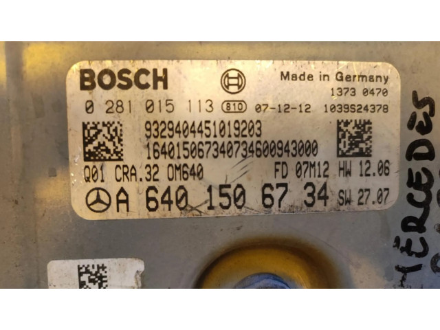 Řídící jednotka A6401506734, CENTRALITAMOTORUCE Mercedes-Benz B W245