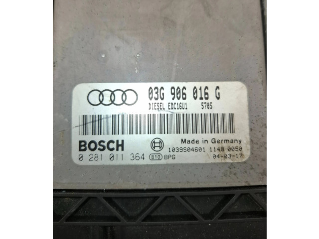 Блок управления двигателя 03G906016G, 1039S04601 Audi A3 S3 A3 Sportback 8P