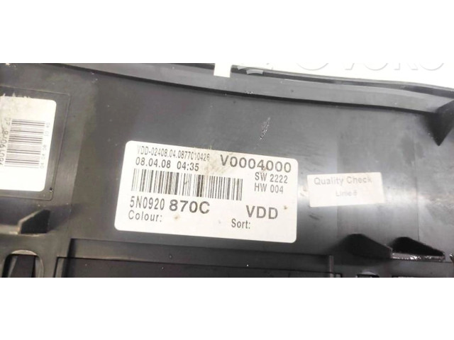 Přístrojová deska Volkswagen Tiguan 2008 5N0920870C, V0004000