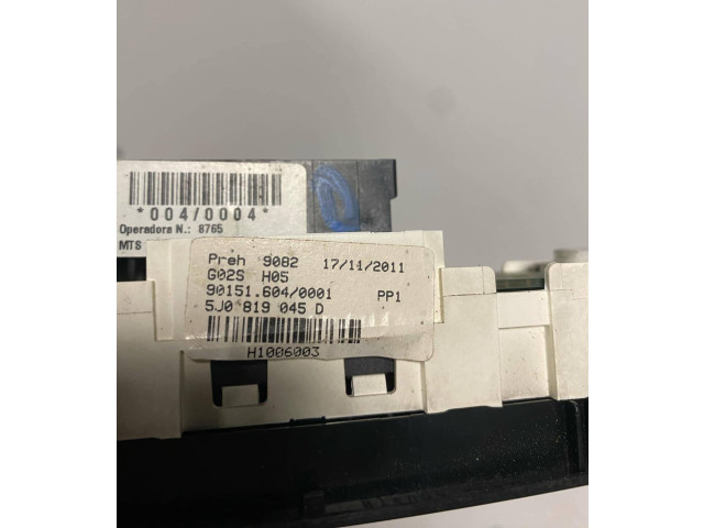 Блок управления климат-контролем 5J0819045D, 0040004 Skoda Fabia Mk2 (5J)