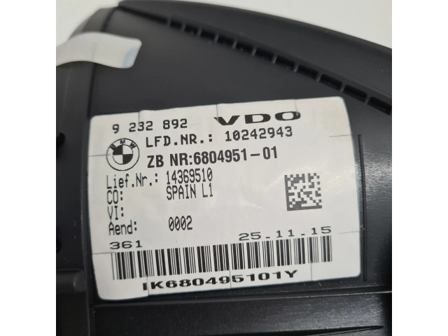 Přístrojová deska BMW 1 F20 F21 2015 9232892, 680495101