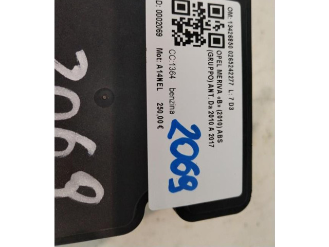 Блок АБС 134268500265242277, 134268500265242277   Opel  Meriva B  2010 - 2016 года