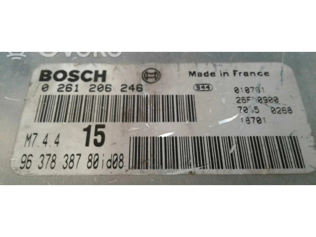 Řídící jednotka 0261206246, 9637838780 Peugeot 106 1996