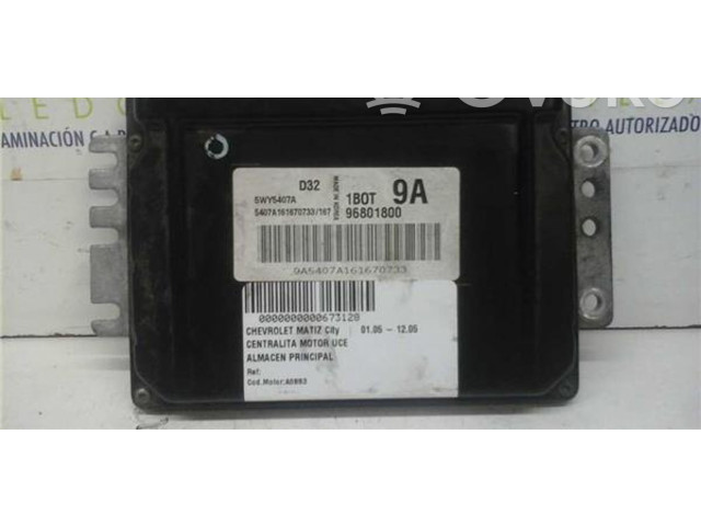 Блок управления двигателем Блок управления 96801800   Chevrolet Matiz