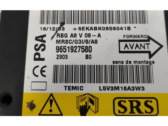 Блок подушек безопасности 9651927580, 113559181C   Citroen C3 Pluriel