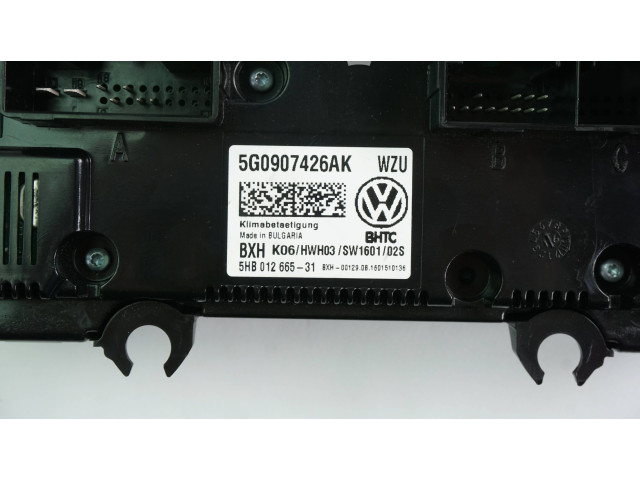 Блок управления климат-контролем 5G0907426AK Volkswagen Golf VII