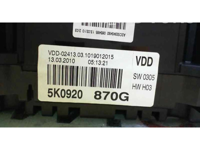 Панель приборов 5K0920870GV   Volkswagen Golf VI       