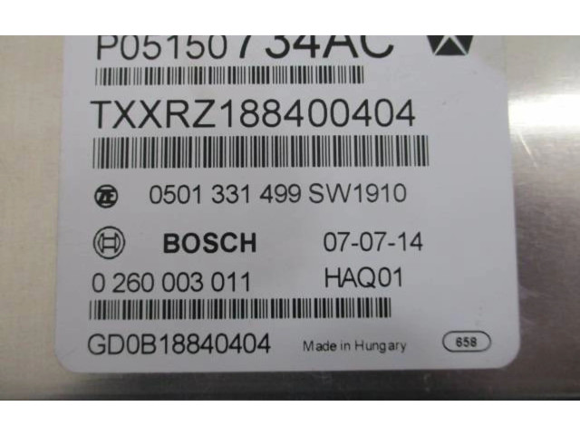 Блок управления коробкой передач P05150734AC, 0260003011 Jeep Grand Cherokee