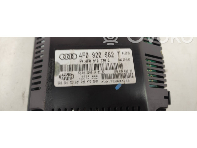 Přístrojová deska  Audi A6 S6 C6 4F 2006 4F0920982T, 4F0910930G  