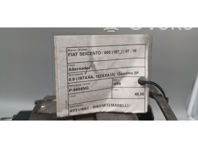 Генератор RTT119AC, MAGNETIMARELLI Fiat Seicento/600
