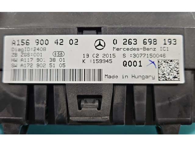 Přístrojová deska Mercedes-Benz GLA W156 2015 A1569004202, IMPRK1360604