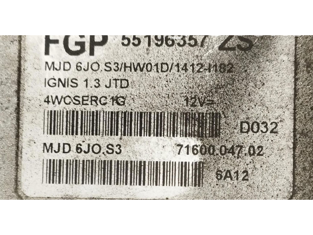 Комплект зажигания 55196357, 55196357 Suzuki Ignis