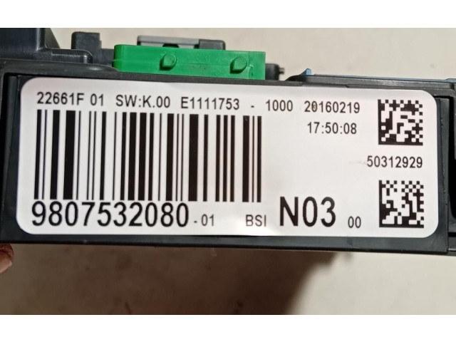 Блок предохранителей 9807532080, 9807532080 Peugeot 2008 I