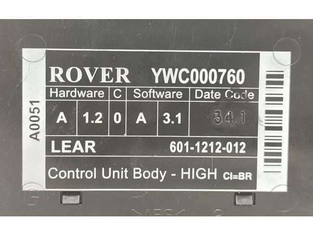 Блок комфорта YWC000760 Rover 75
