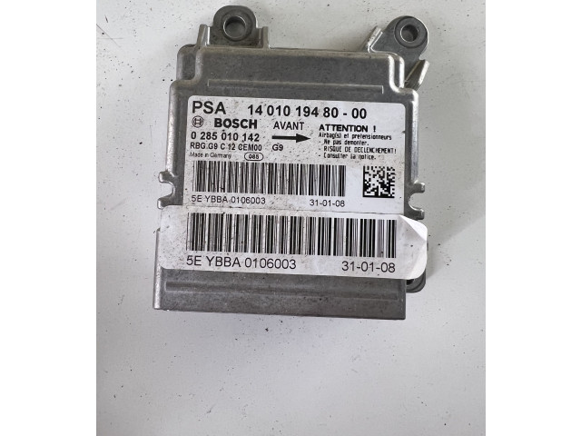 Блок подушек безопасности 140101948000, 0285010142   Fiat Scudo