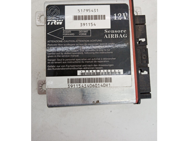 Блок управления надувных подушек 51795431, 391154 Fiat Grande Punto
