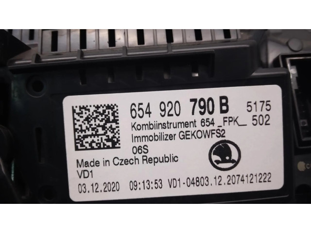 Панель приборов 654920790B Skoda Kamiq