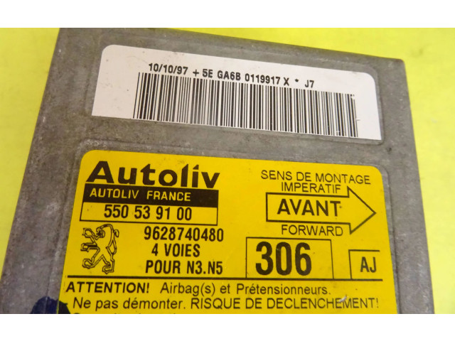 Блок управления надувных подушек 9628740480, 550539100   Peugeot  306   -  года