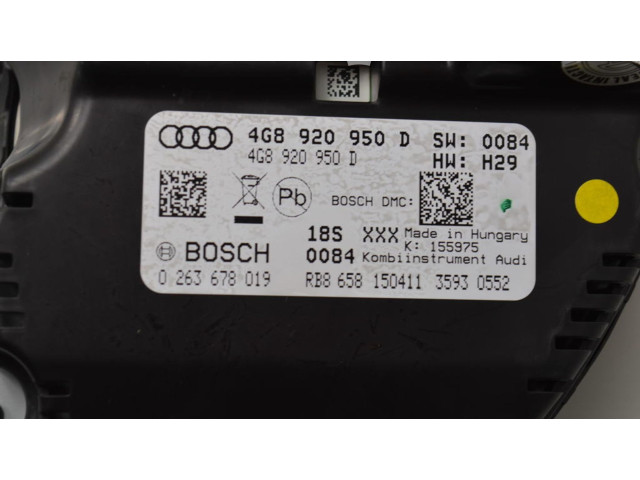 Панель приборов 4G8920950D   Audi A6 S6 C7 4G       