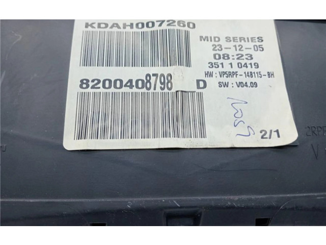 Přístrojová deska Renault Megane II 2006 8200408798D, 0090059
