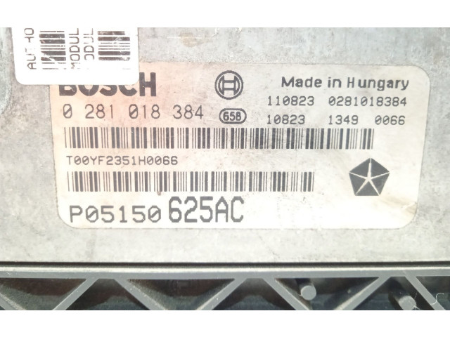 Блок управления двигателя P05150625AC, 0281018384 Jeep Grand Cherokee
