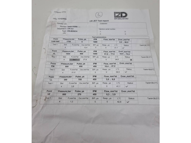 Форсунка 0445110299 Alfa Romeo Giulietta