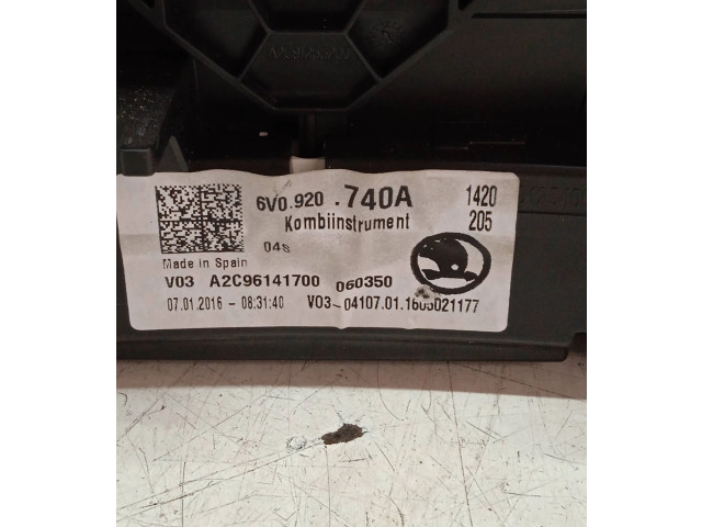 Панель приборов 6V0920740A Skoda Fabia Mk3 (NJ)