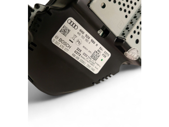 Přístrojová deska Audi A8 S8 D4 4H 2012 4H0920980H