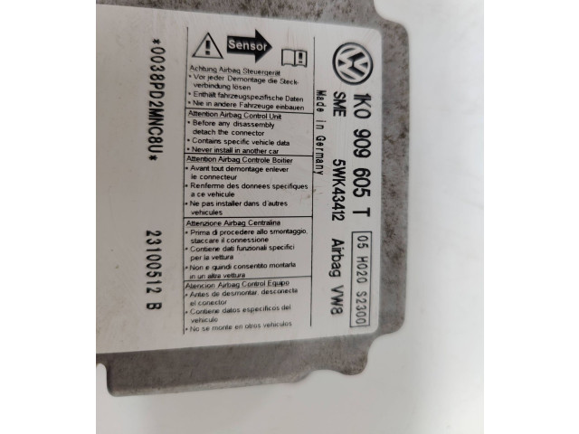 Блок подушек безопасности 1K0909605T, 23100512B Skoda Octavia Mk2 (1Z)