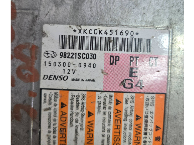 Блок подушек безопасности 98221SC030, 1503000940 Subaru Forester SH