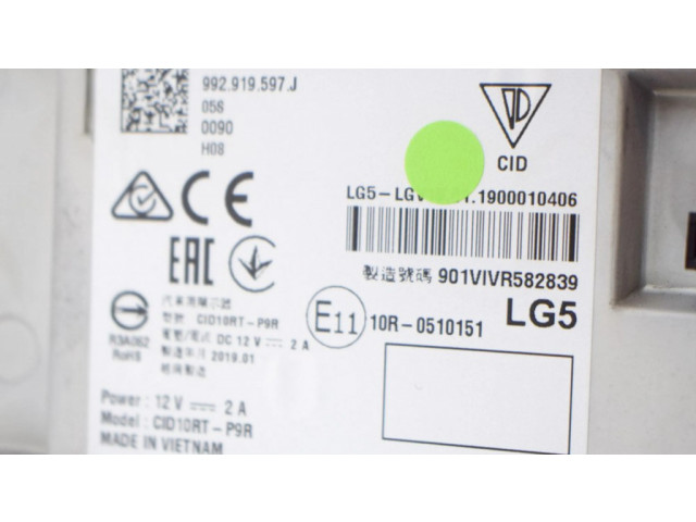 Дисплей 992919597J Porsche 911 992