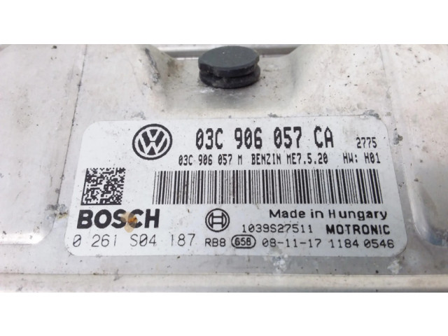 Блок управления двигателя 03C906057CA, 0261S04187   Seat Ibiza IV (6J,6P)