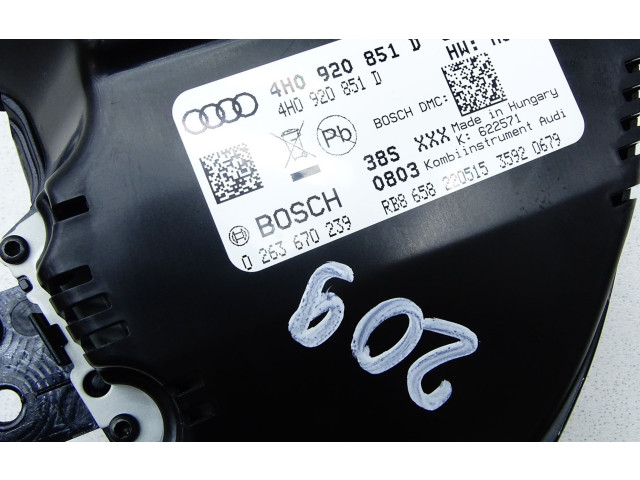 Přístrojová deska  Audi A8 S8 D4 4H 2014 4H0920851D  