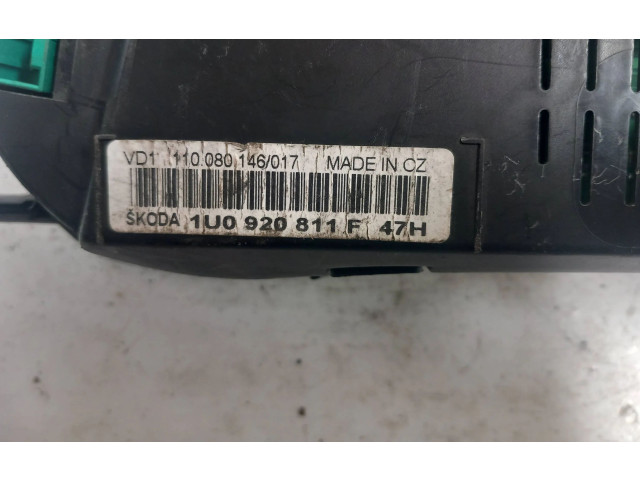 Панель приборов 1U0920811F, 110080146   Skoda Octavia Mk1 (1U)       