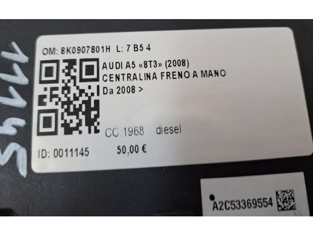 Модуль управления ручным тормозом 8K0907801H, 8K0907801H Audi A5 Sportback 8TA