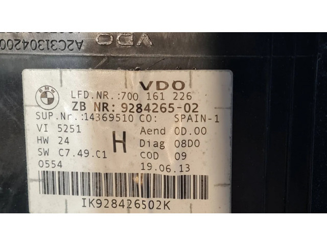 Přístrojová deska BMW X1 E84 2013 9284265, 62109284265