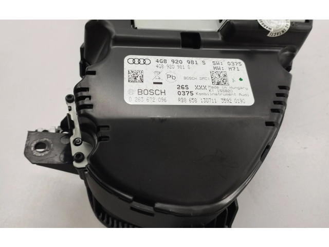 Панель приборов 4G8920981S, 0263672096 Audi A7 S7 4G