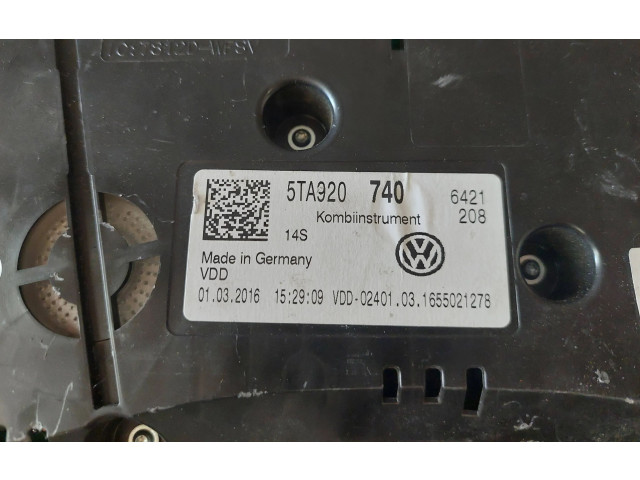 Панель приборов 5TA920740, 1655021278   Volkswagen Touran II       