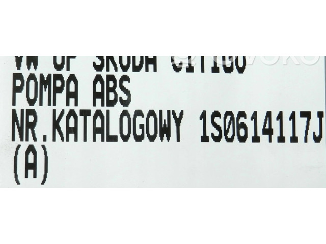 Блок АБС 1S0614117J   Skoda  Citigo  2011 - 2020 года