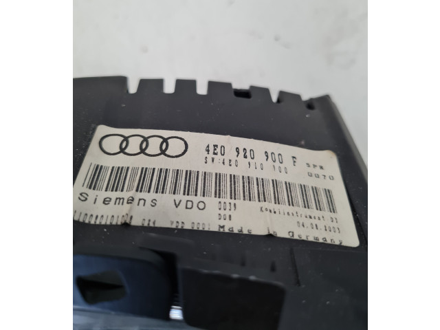 Přístrojová deska  Audi A8 S8 D3 4E 2003 4E0920900F  